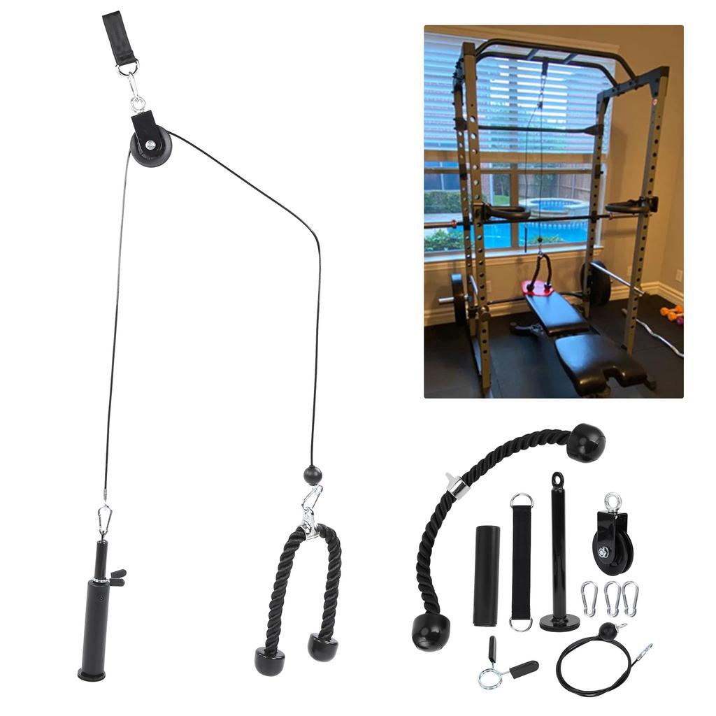 DIY Fitness Equipment Set Pulley Double End Pull Strap Arm Power Triceps Strength Training