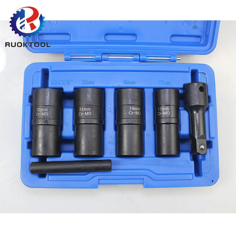 4pc 17-22mm 1/2-Inch Drive Twist Socket Lug Nut Remover Tool