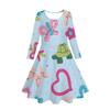 Girls' 3D Balloon Heart Dress Long Sleeve Summer Spring Vacation Daily Holiday Princess Beautiful Sweet Kids 4-12 Years Casual Dress A Line Dress