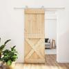 VidaXL Sliding Door and Hardware Kit 80x210 Cm Solid Pine, Interior Door, Interior Barn Door 3203117