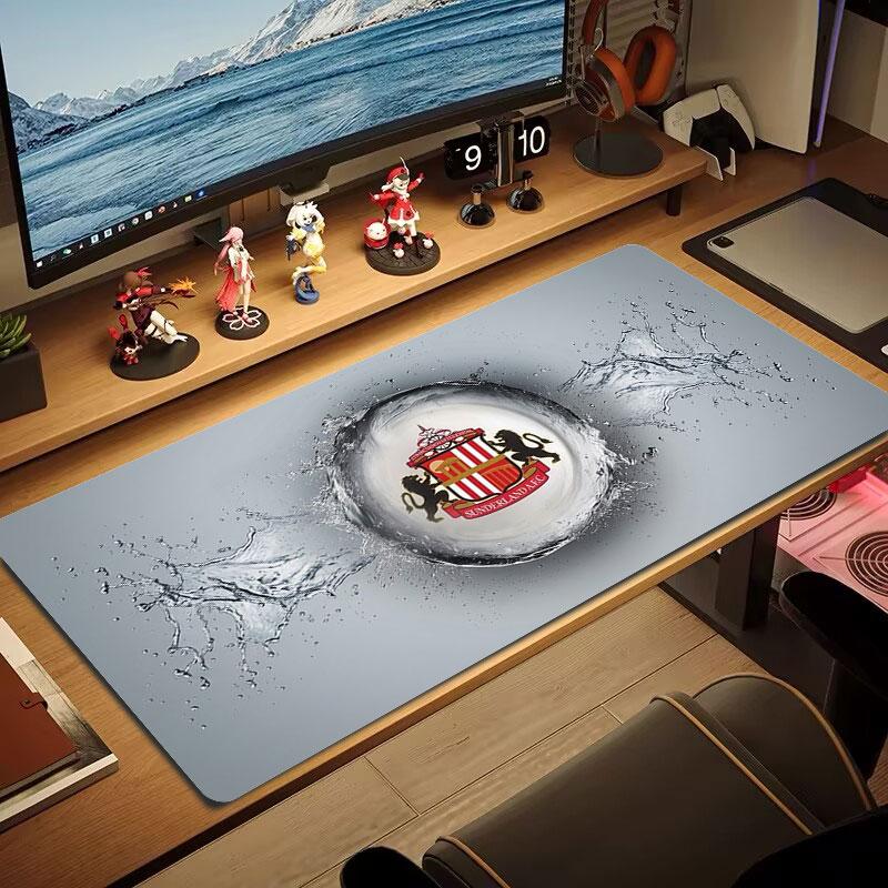 Sunderland Association Football Club Logo Large Size Mouse Pad Large Gaming Table Cushion Non-slip Laptop Tablet Big Mousepad XXL Mat Mini PC Playmat 