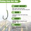 6Pcs Carp Fishing Hair Rigs With Curved Barbed Carp Hook Rolling Swivels and Braid Fishing Lines for Boilies Bait Stopper