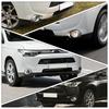 2pcs Front Bumper Fog Light Lamp Cover Frame Bezel Silver/Black For Mitsubishi Outlander 2013 2014 2015 6400D571 6400D572