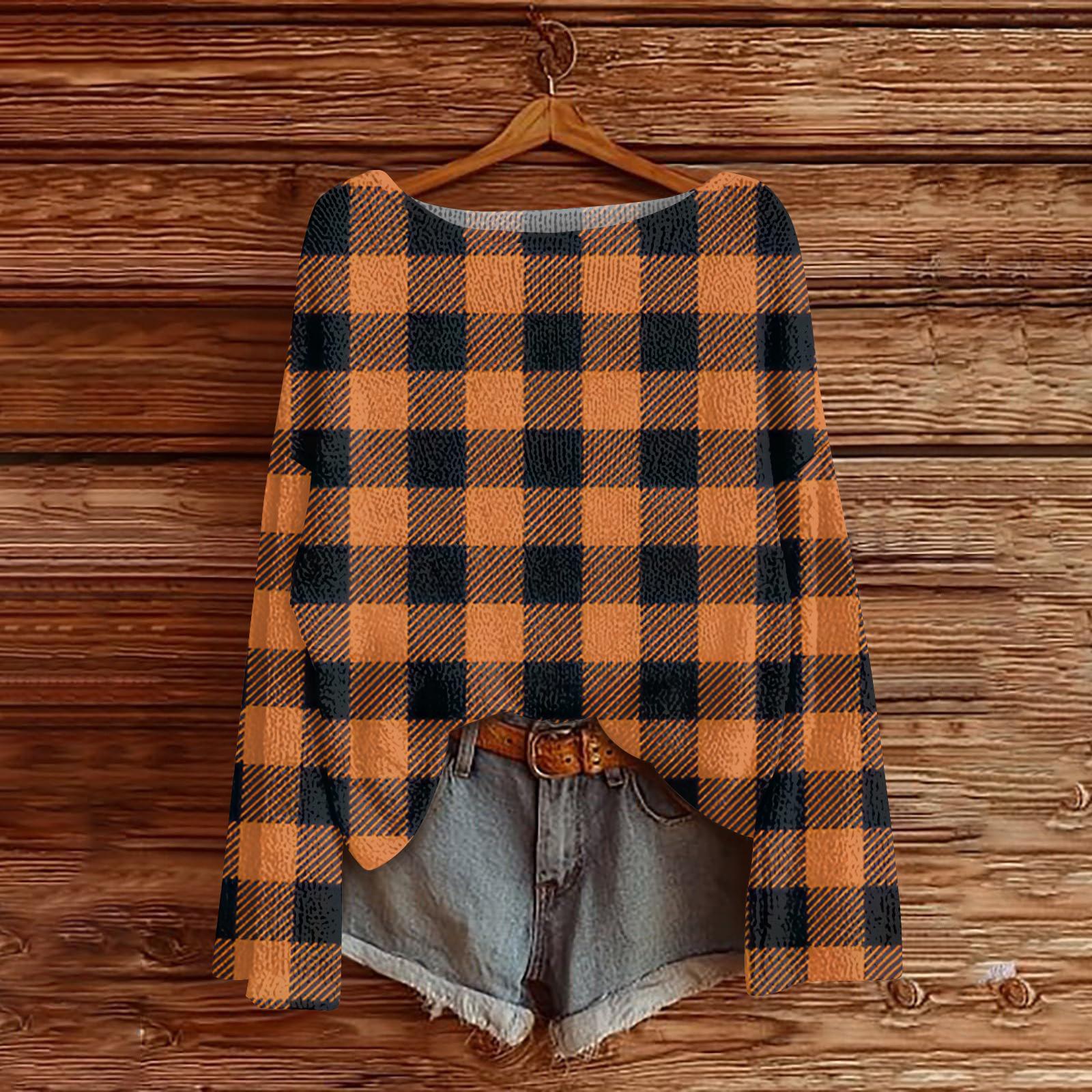 

Женский модный пуловер с круглым вырезом и длинными рукавами, вязаный топ, имитация свитера L оранжевый