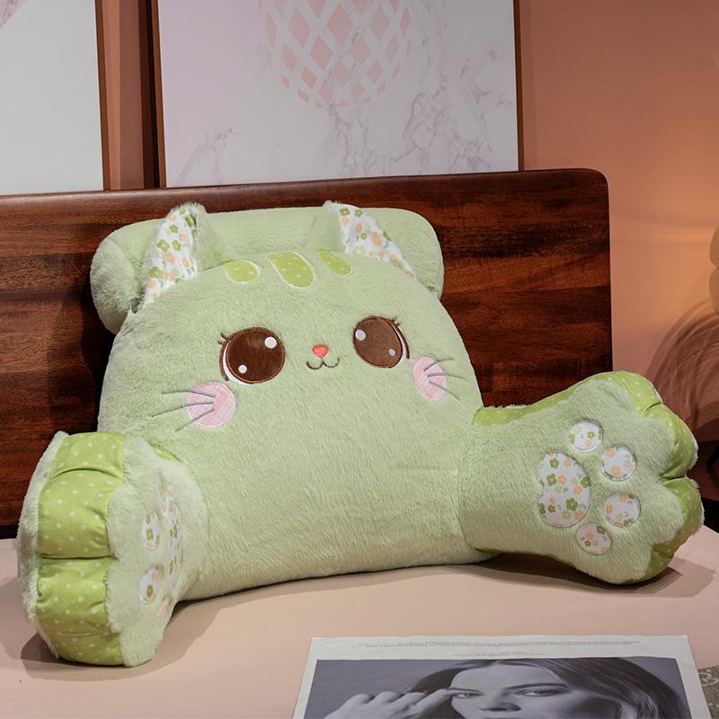 Cartoon Weiches Tier Katze Plüsch Rückenlehne Sofa Kissen Gefüllt Dreieck Kissen Auf Dem Bett Geschenke