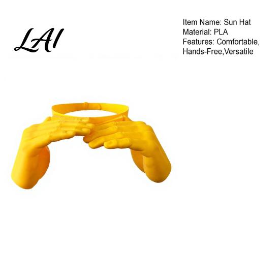 Head-mounted Visor Hand Sun Hat Lightweight 3D Printed Hands-Free Shade Hands-free for