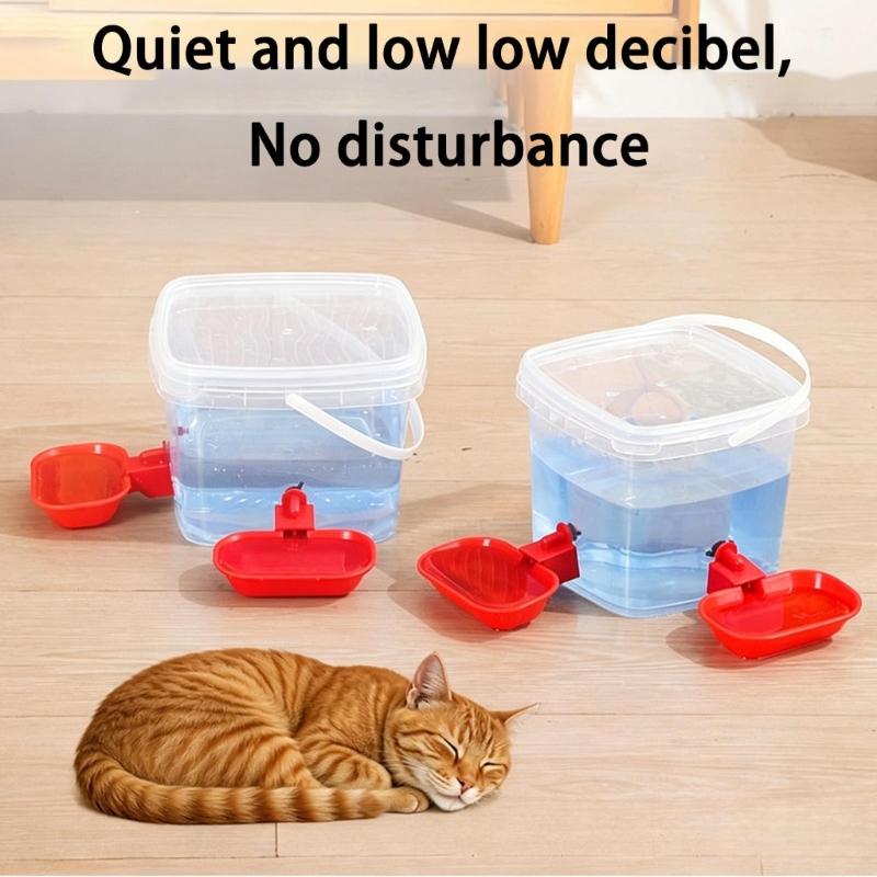 Automatic Pet Water Drinker With Double Bowls For Puss And DogsSafe PP Automatic Pet Waterer Organiser Box