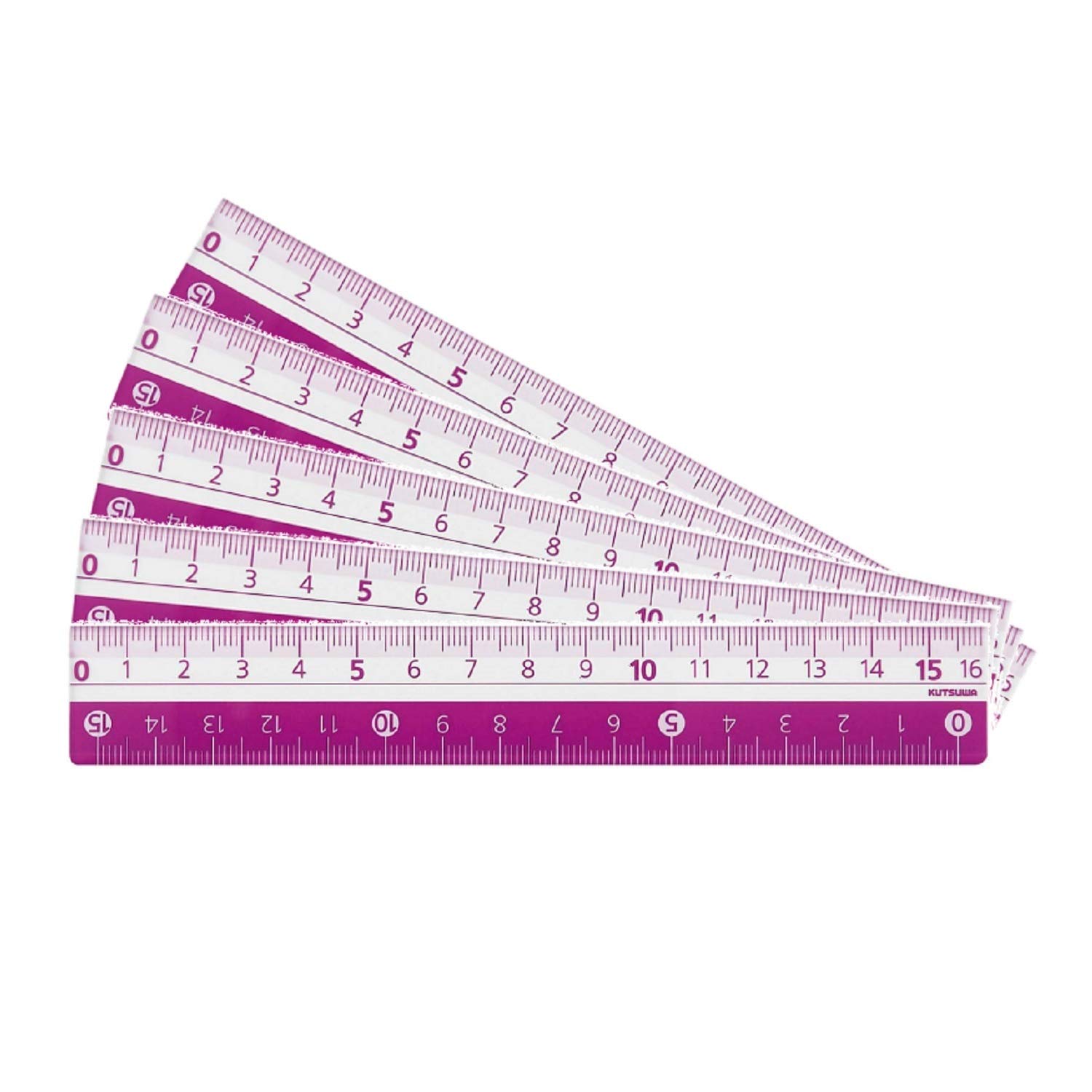 

Цветная линейка Kutsuwa STAD 16 см 5 шт. Фиолетовый KB027PU-5P
