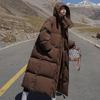 Frauen Herbst Und Winter Lose Lange Daunen Baumwolle Jacke Einfarbig Casual Verdickte Baumwolle Mantel
