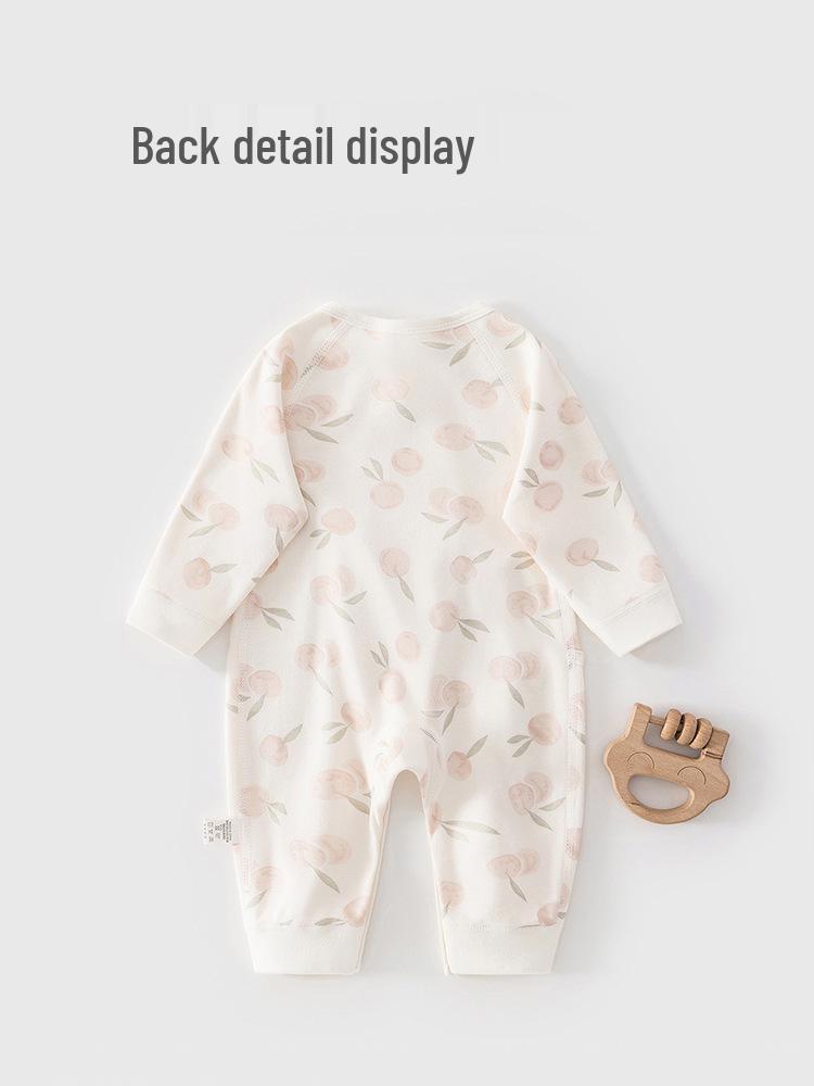 Butterfly Baby Bodysuit: Pure Cotton Newborn Jumpsuit for Spring & Autumn - Cute Crawling Outfit