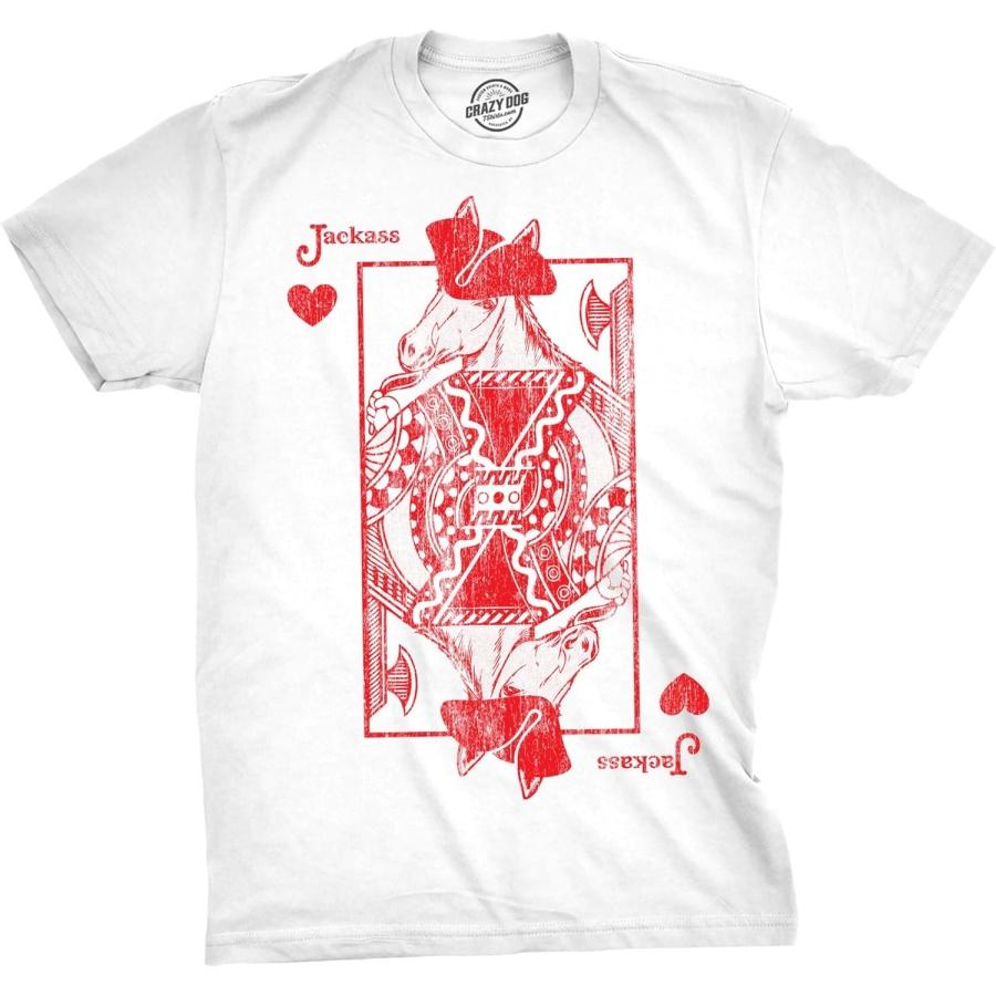 Мужские смешные футболки Jackass of Hearts Саркастическая футболка с картой для мужчин S