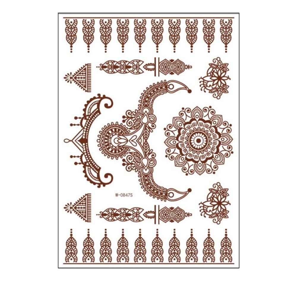 Wedding Tool Body Art Sticker Henna Tattoo Stickers Water Transfer Decals Temporary Tattoo