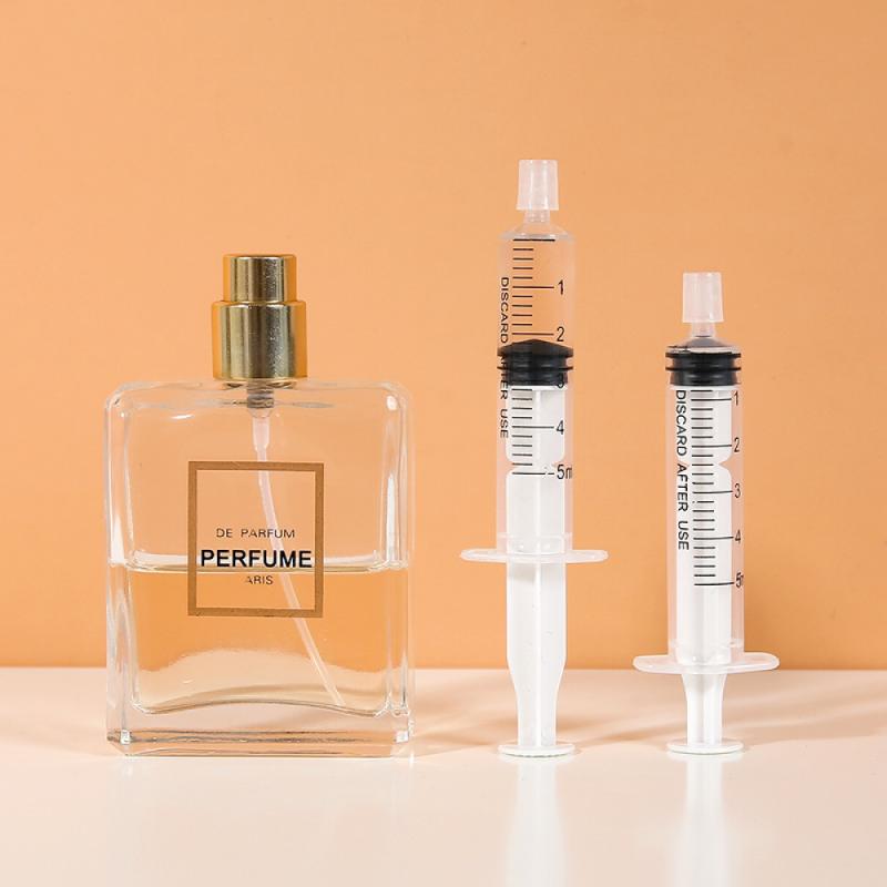 1+1 Perfume Dispenser Syringe Cosmetic Bottle Refill Tool Syringe Stick 5ml clear