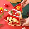 Nordic Ceramic Christmas Tree Snack Plate Creative Home Living Room With Tray Grid Snack Plate Snack Dried Fruit Platter
