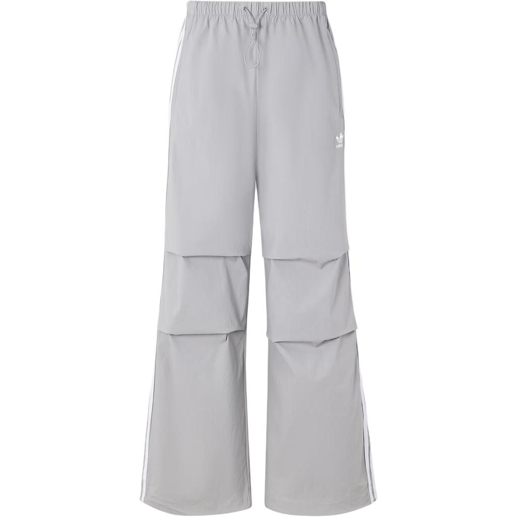 Adidas Originals Para Pants Brand Logo Striped Loose Retro Sports Long Pants Women Pants Gray KB9186