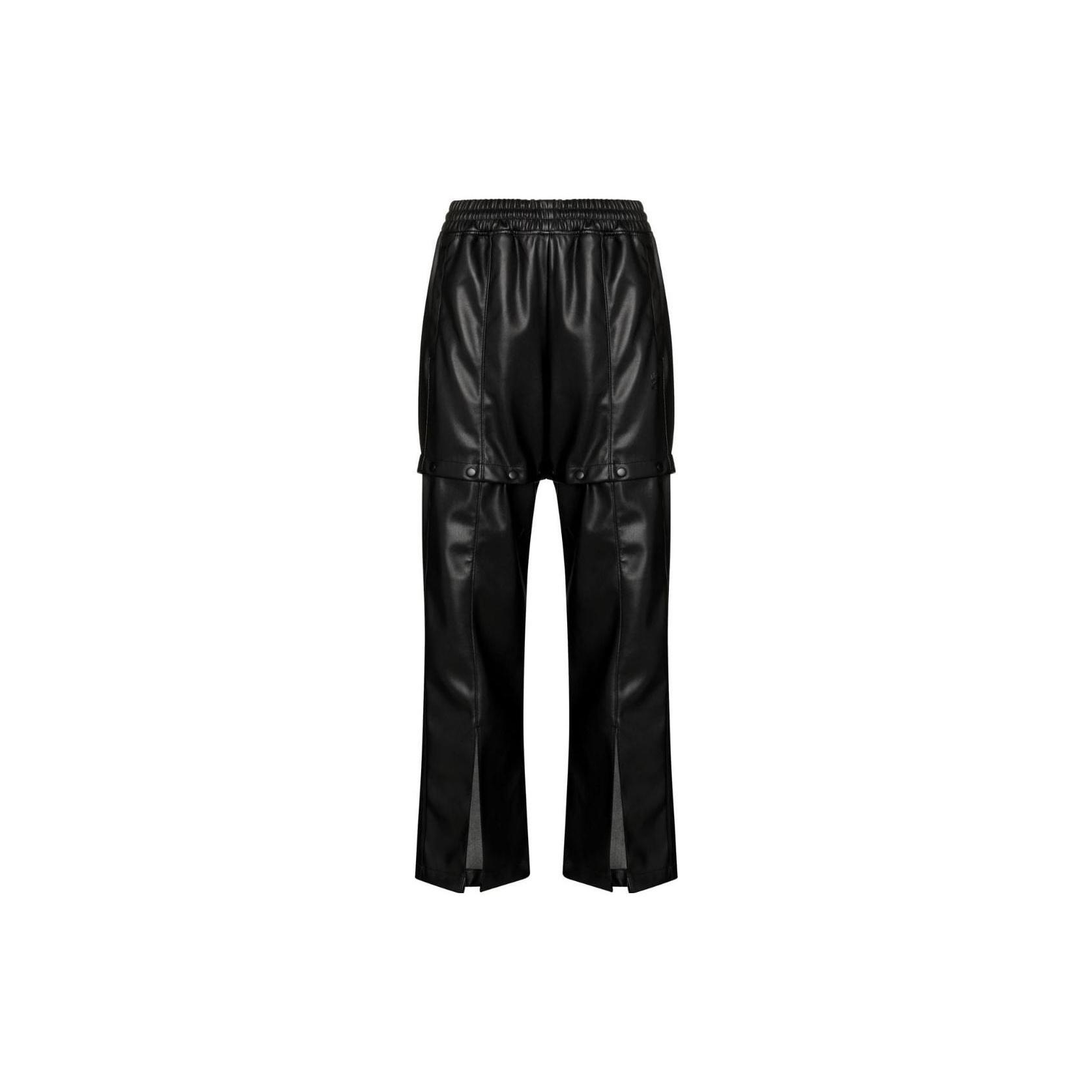 (WMNS) adidas Always Original Faux Leather Track Pants Asia Sizing Black Women s HF2017 L