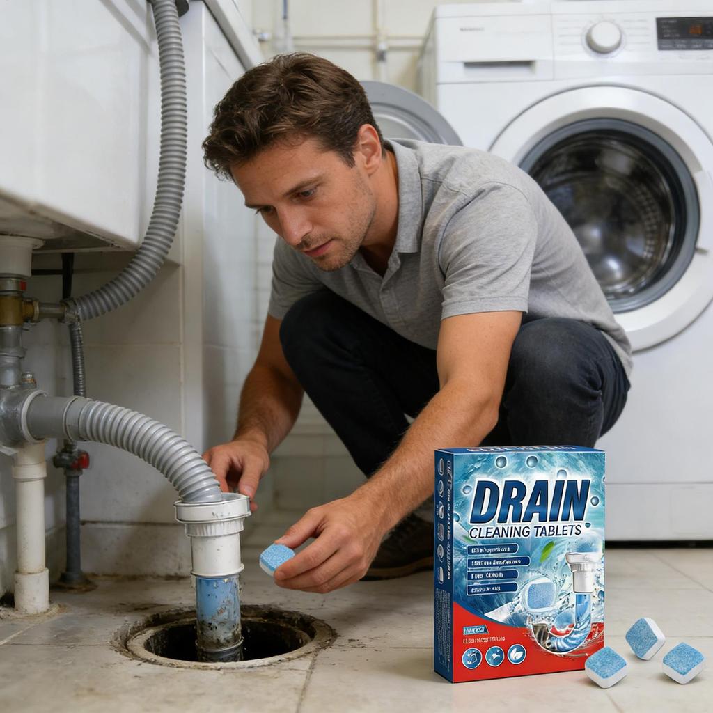 360g Drain Foam Cleaner Tablets Cleaner Unclogger Sink Powerful Unblocking Tablet For Kitchen Bathroom, Tubs, Sewer Line