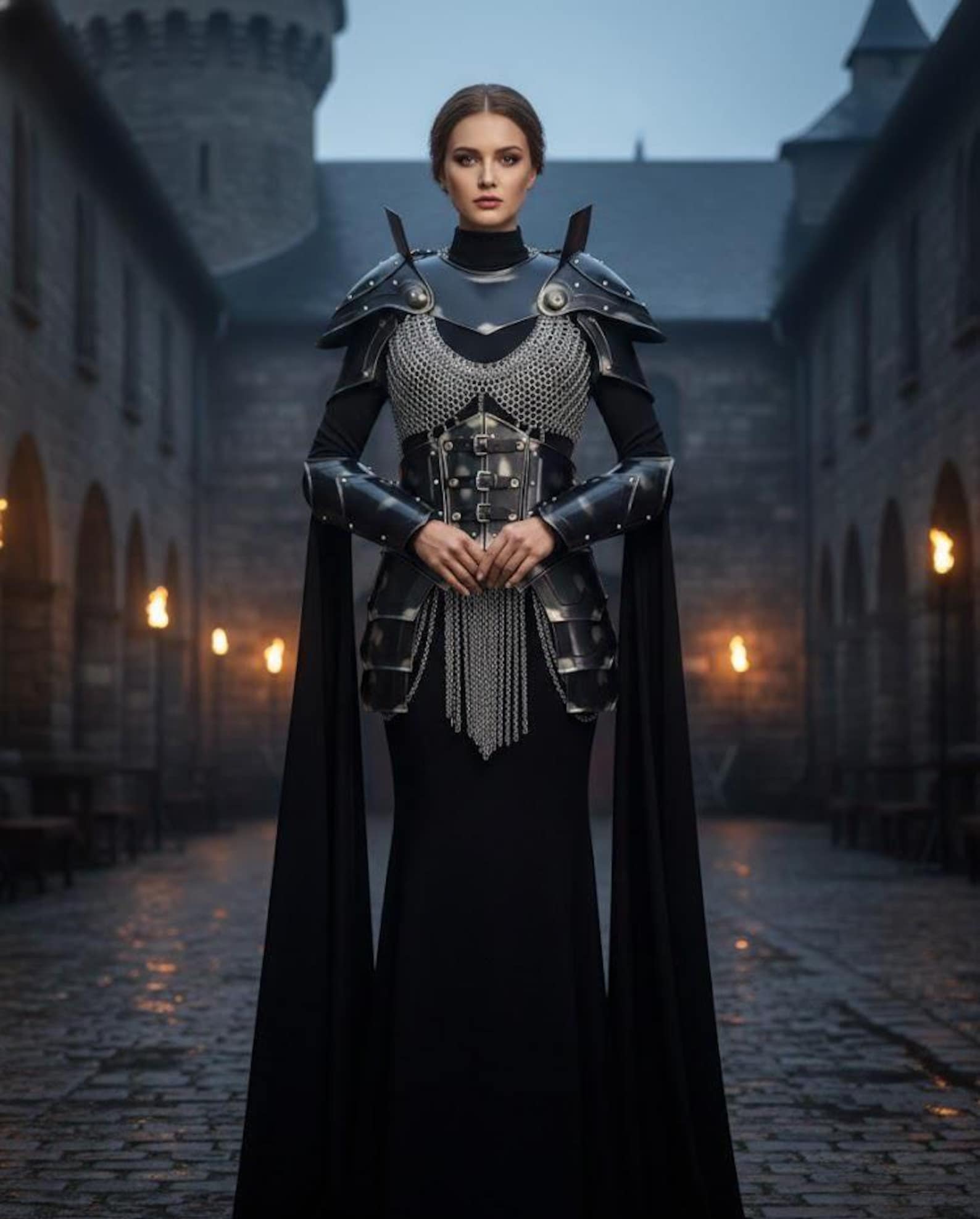 Medieval Knight Costume for LARP Cosplay Renaissance Faire Festival Outfit