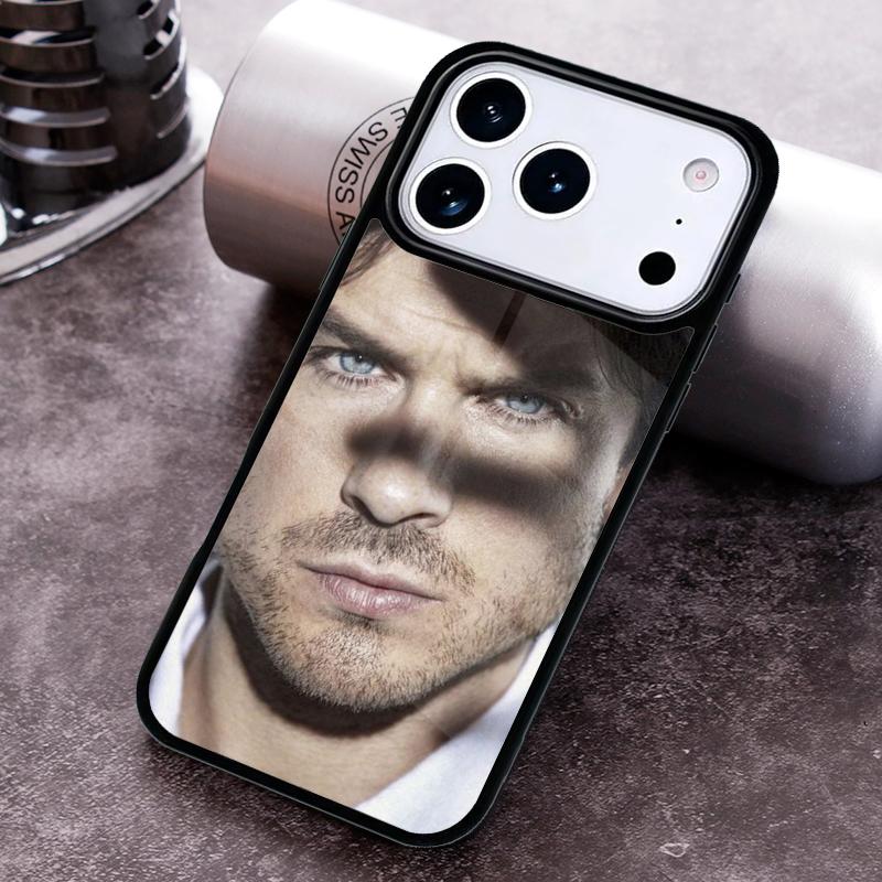 Ian Somerhalder Vampire Diaries Damon Phone Case for iPhone 17 16 15 Pro Max Air 14 13 12 11 Plus Shockproof Cover