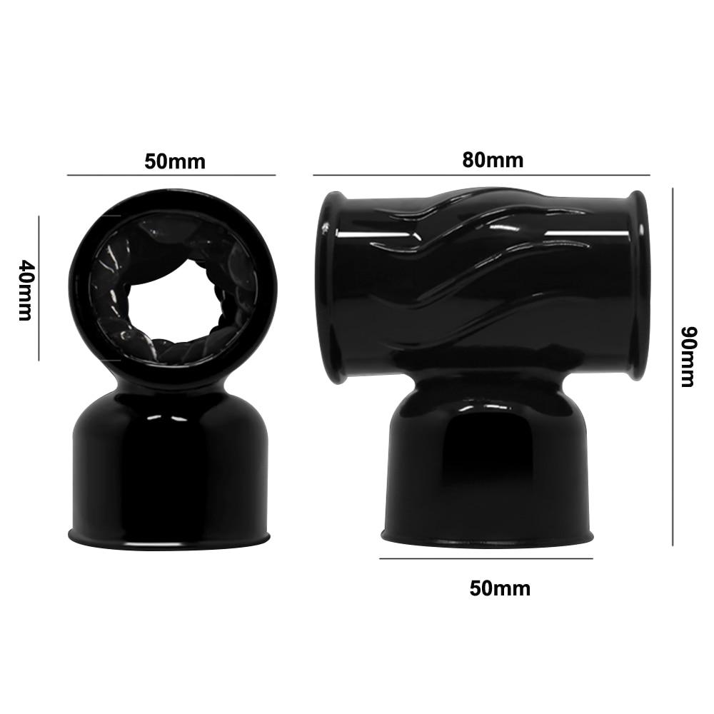 Transparenter großer AV-Zauberstab, Vibrator, Kopfbedeckung, Sexspielzeug, Zauberstab, Kopfzubehör, Körpermassage, Stimulation der Klitoris, Vibratorenkappen