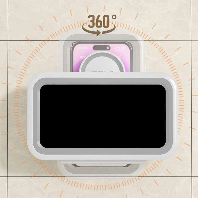 Shower Phone Holder Waterproof Rotatable Adjustable Shower Phone Case Holder,Bathroom Wall Phone Mount