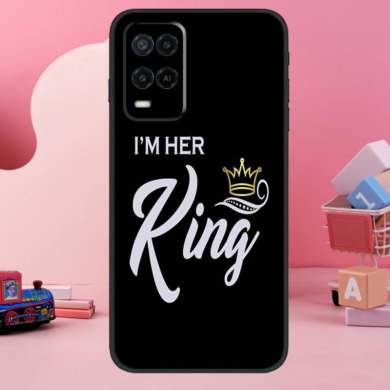 King Queen Couple Lovers Case For Oppo A5 Pro A15 A17 A57 A77 A18 A38 A58 A78 A98 A94 A74 A54 A16 A76 A96 A40 A60 A80