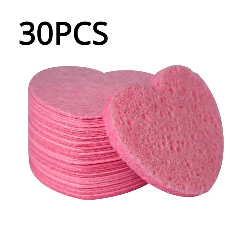 

30 шт., губка для чистки лица, отшелушивающая маска для лица, спа-массаж, удаление макияжа, более толстый компресс, натуральная целлюлоза, многоразовая