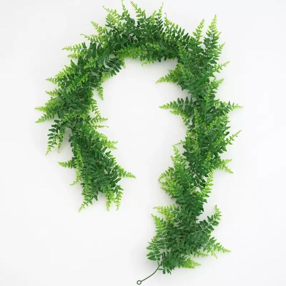 170cm Artificial Plants Vines Fake Haing Plants Plastic Fern Leaves Wall Foliage Tropical Fern Plants for Home Garden No Baskets
