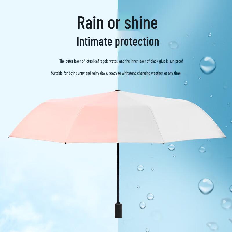 YUHANG Large UV Protection Tri-Fold Sun & Rain Umbrella