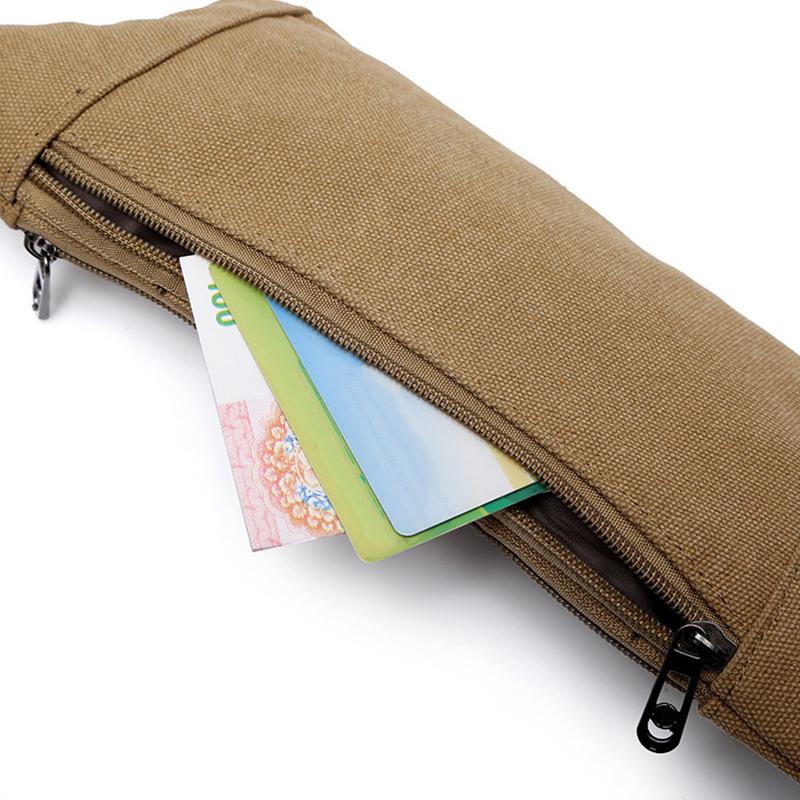 Canvas Fanny Waist Pack Male Waist Bags Belt Canvas Hip Bum Military Bag Pouch