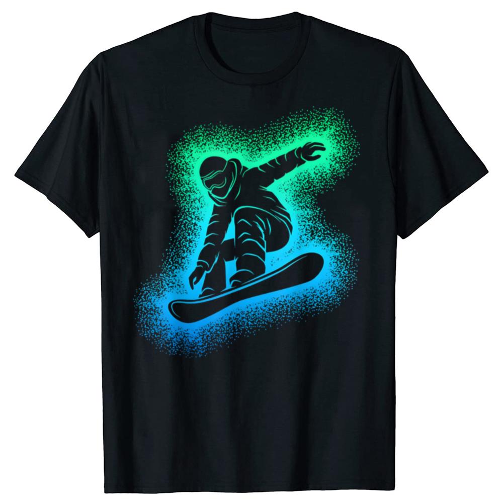

Funny Snowboard Snowboarding Cotton T-shirts Men Women s Fashion Print Tshirt Loose Oversized Streetwear Hip Hop Unisex T Shi... S разноцветный