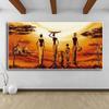 African Art Landscape and Woman Canvas Painting Figure Posters and Prints Wall Picture for Cuadros Living Room Decor
