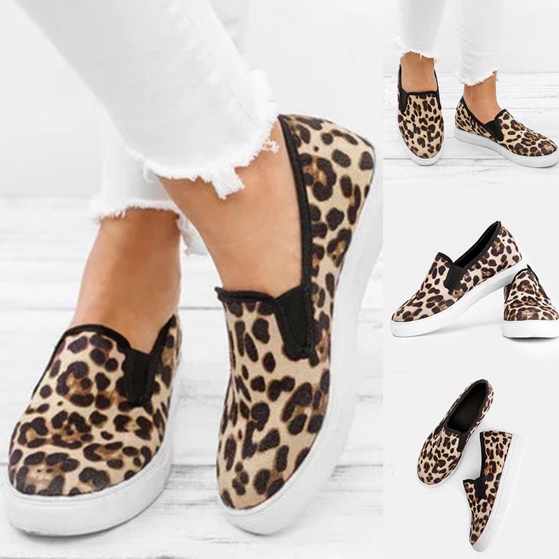 leopard print flat shoes