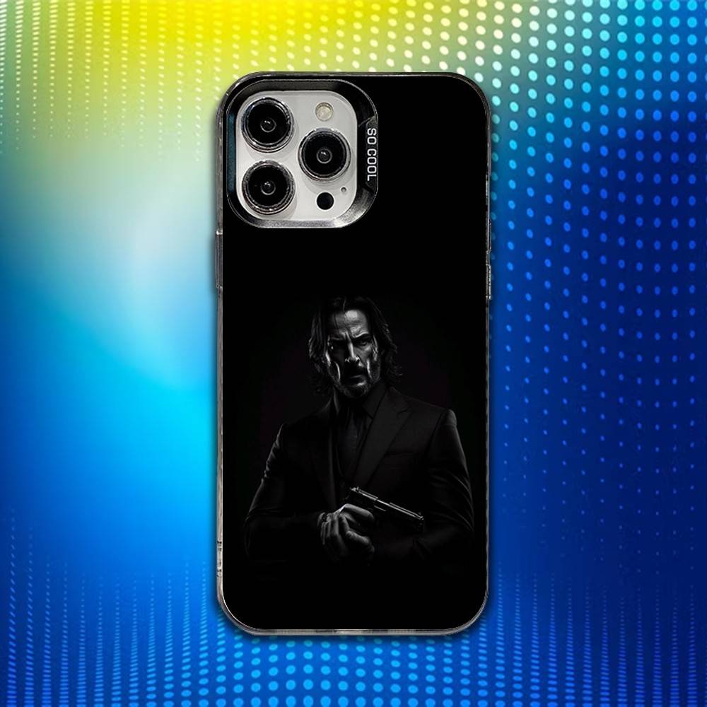 J-John Wick Movie Phone Case For iPhone 16,15,14,13,12,11,Mini,Pro,SE,MAX White Matte Shockproof Cover iPhone15pro