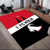 1. FC Cologne Flannel Printed Carpet, Home Sofa Decoration for Living Room & Bedroom, Non‑Slip Play Flannel Floor Mat for Game Room