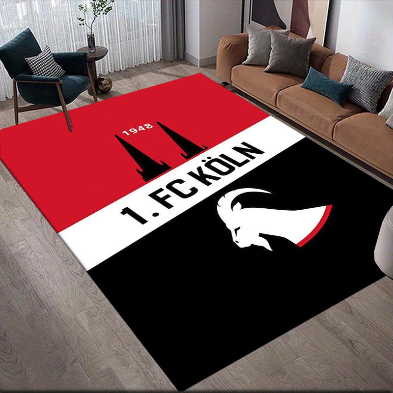1. FC Cologne Flannel Printed Carpet, Home Sofa Decoration for Living Room & Bedroom, Non‑Slip Play Flannel Floor Mat for Game Room
