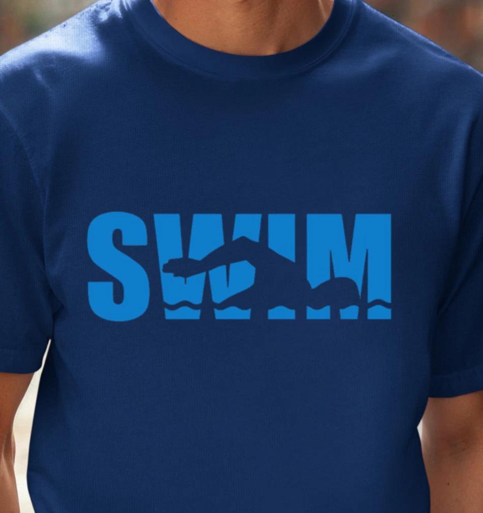 SWIM graphic T-shirt | Swimmer silhouette design, Swim Team Shirt, Swimming Tee S