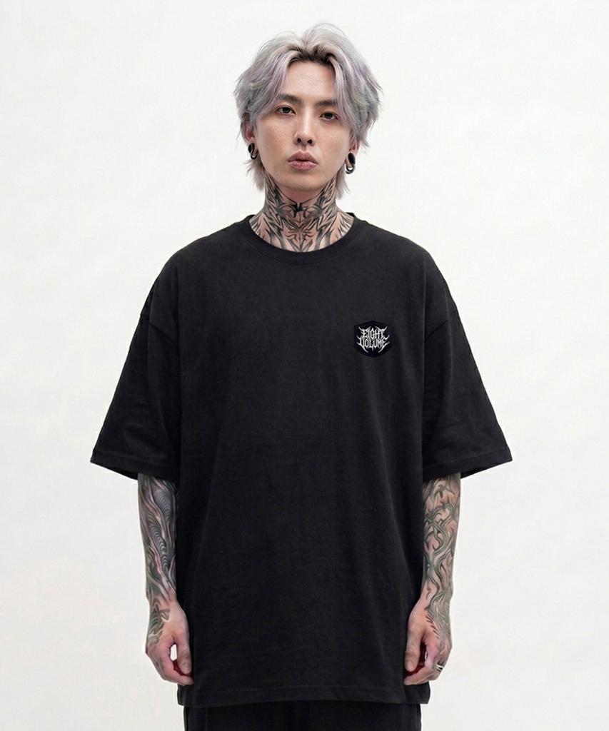 EIGHTVOLUME Ev Metal Patch Oversized Short Sleeve T-Shirt (Black)