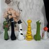 Süße Katze Blumenvase Langhalsige Kreative Cartoon-Katzenvase Handgefertigte Vase Ornamente Wohnzimmer