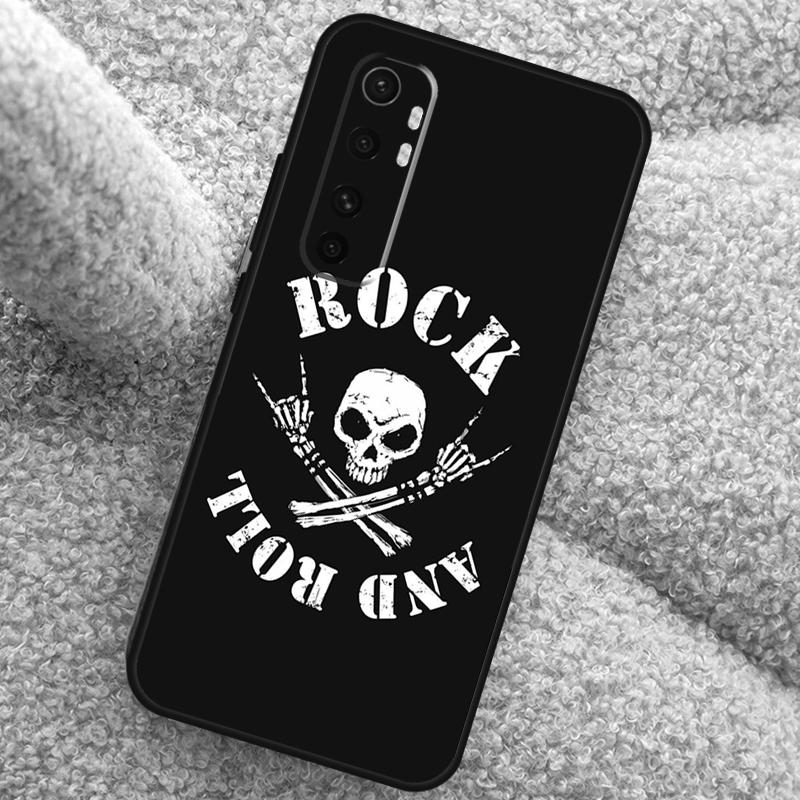 Rock and Roll Skull Case For POCO X3 X4 X5 F5 Pro M5s C40 F4 GT F3 Cover For Xiaomi 12T 11T Pro 12 13 Lite 12X