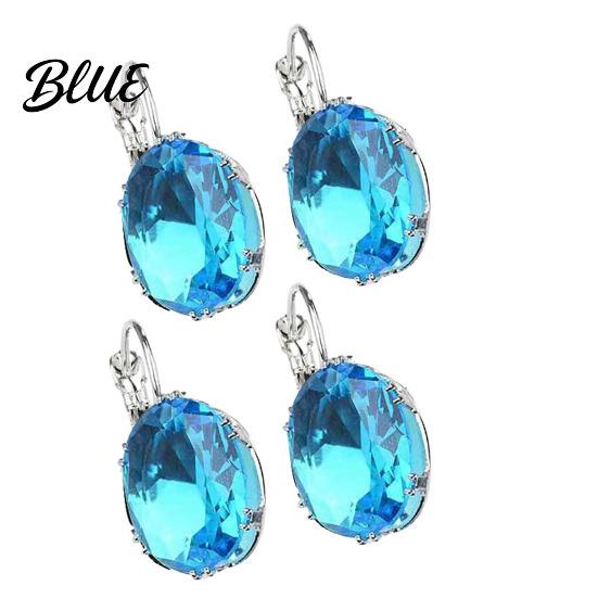 Unique Design Earrings 46024 Pairs Teardrop Lightweight Sparkling Cubic Drop