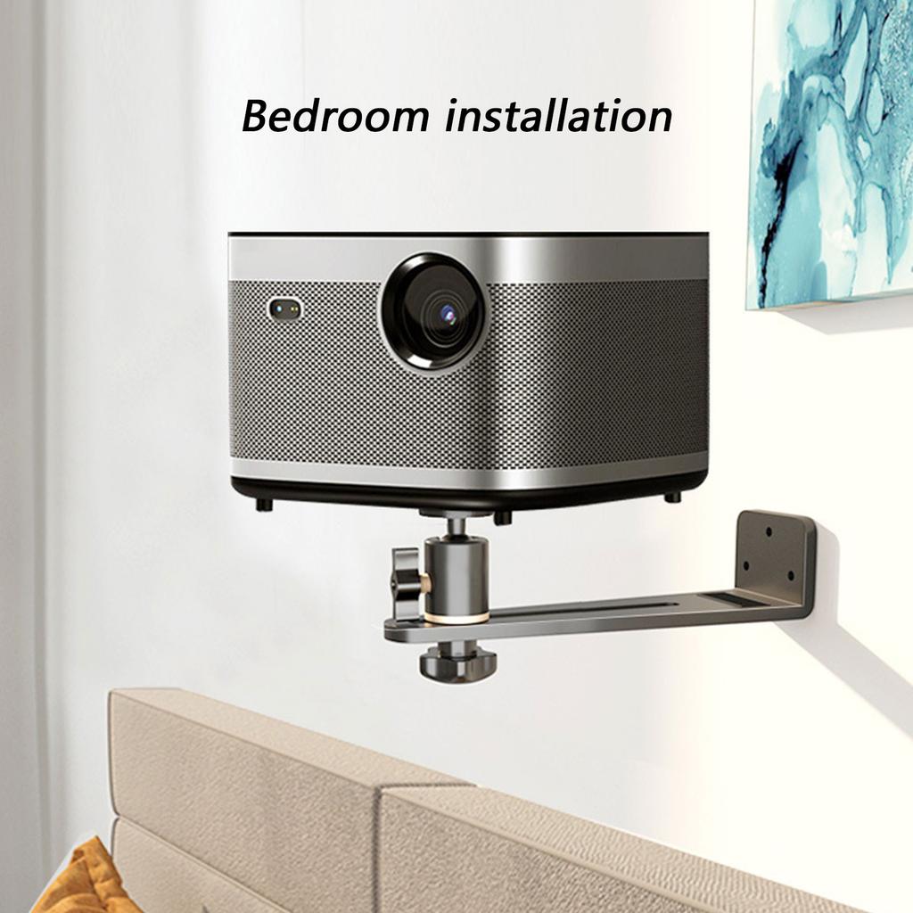 Adjustable 1/4Inch Projector Wall Mount Bracket For Home Theater And Conference Room Installation Holds Up To 5kg