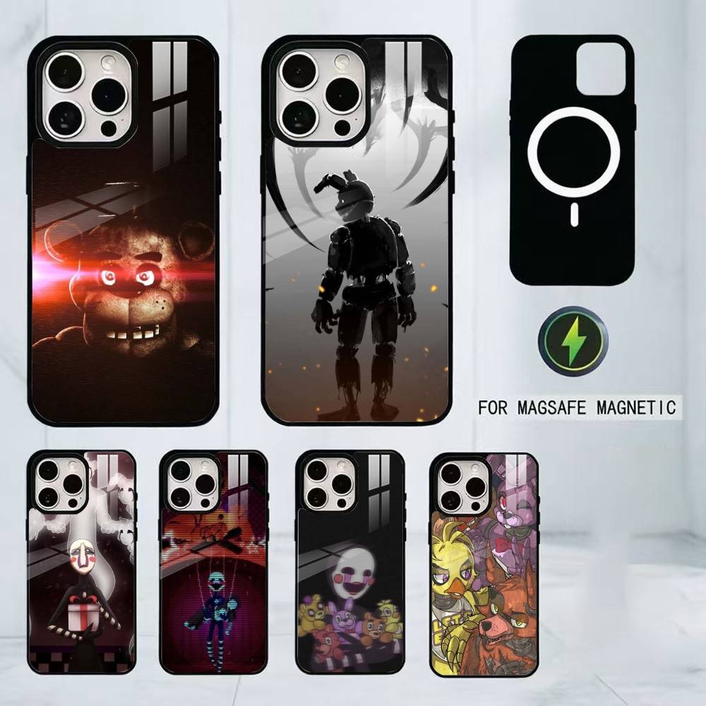 Five Nights At Freddys Phone Case For iPhone17,16,15,14,13,12,11 Plus,Pro Magnetic with Magsafe Wireless Charging