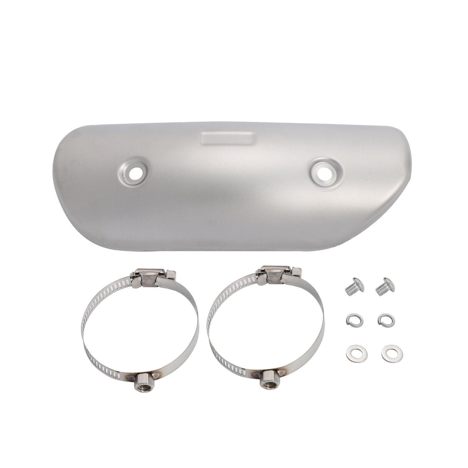 

Partools Motorcycle Muffler Guard Heat Shield Stainless Steel Universal Carbon (Silver) серебряный