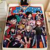 My Hero Academia Poster Pattern Flannel Blanket, High Quality Comfortable for All Seasons, Home Decor, Warmth and Comfort, Perfect for Gifts.