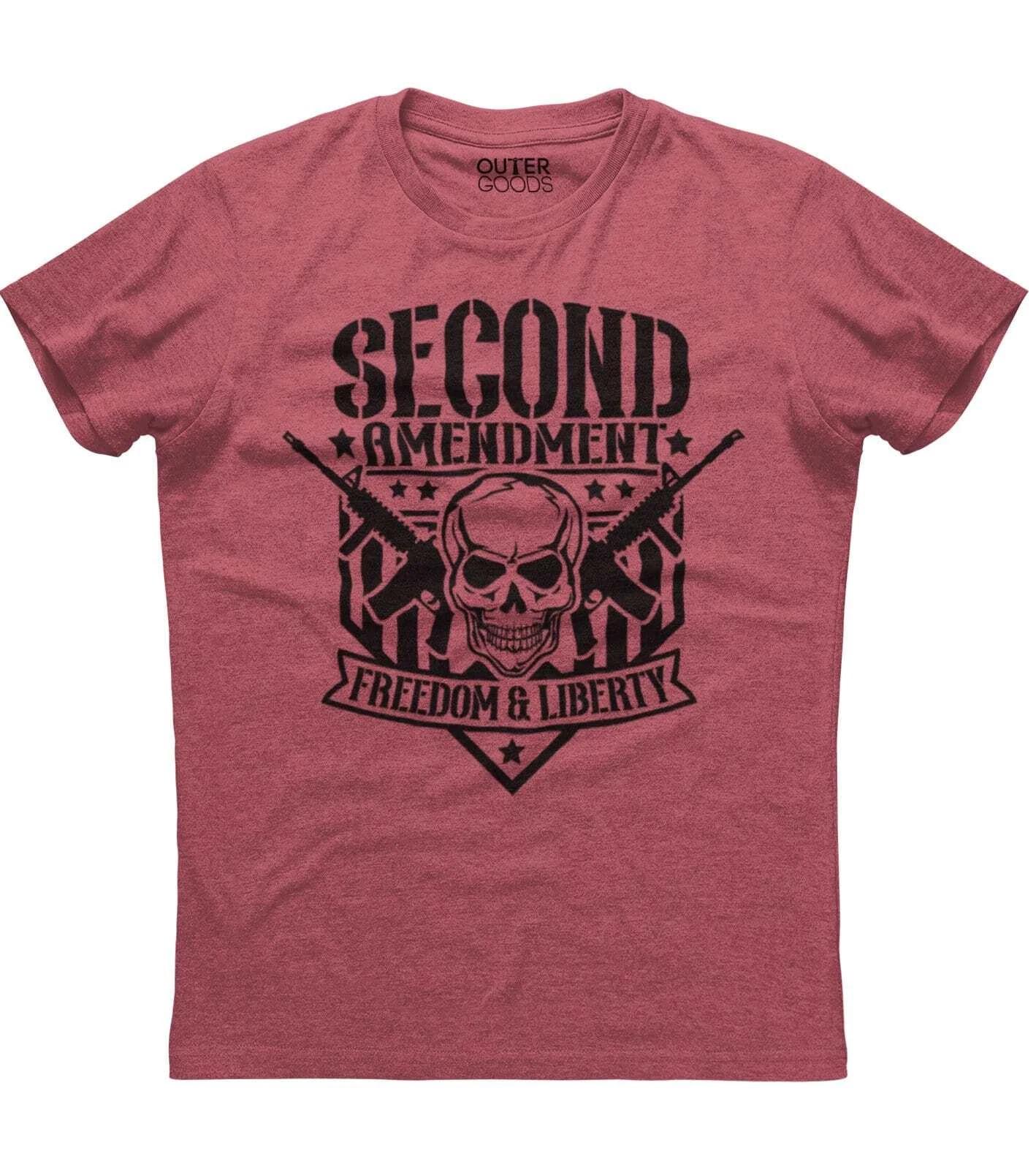 Patriotic American Guns Flag Skull Second Amendment Freedom & Liberty T-shirt 3XL