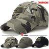 Amerikanische Flagge Gestickt Baumwolle Verstellbar Weiches Oberteil Baseballkappe Sonnenhut Trucker Caps Papa Hüte