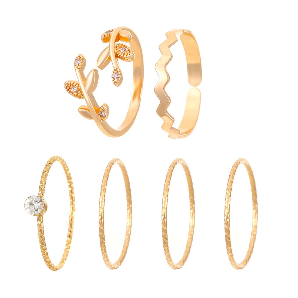 High-quality new ins style set ring, fashionable and creative, simple and good-looking electroplated joint ring 2026 wholesale