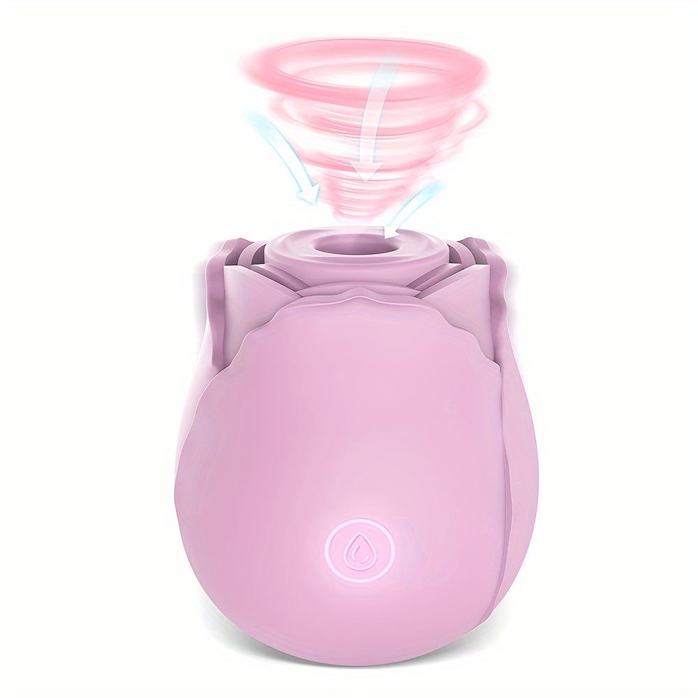 ALWUP Rechargeable Rose Shape Massage Vibrator, 10 Suction Modes, USB Magnetic Charging, Adult Products Sex Toys