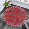 Round Hippopotamus Print Area Rug for Nursery Kids Play Mat Bathroom Entrance Decor